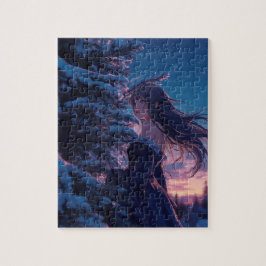 Kalm en vredig meisje legpuzzel