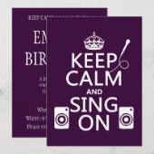 Kalm en Zing aan (Karaoke) Kaart (Voorkant / Achterkant)