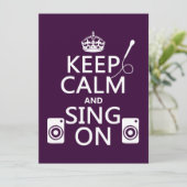 Kalm en Zing aan (Karaoke) Kaart (Staand voorkant)