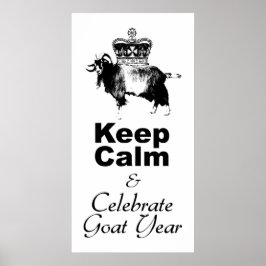 Kalm gehakt jaar kiezen Poster kleur