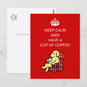 Kalm gele labrador houden briefkaart (Voorkant / Achterkant)