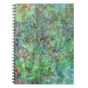 Kalm groen abstract Spiral Foto Notitieboek, Vreed Notitieboek