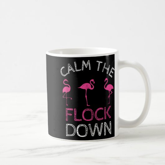 Kalm het roze flamingo Summer Gift. Koffiemok (Rechts)