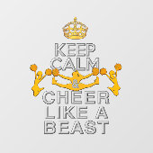 Kalm houden als een beest raamsticker (Vel)