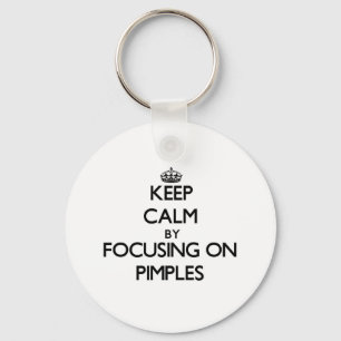 Kalm houden door op Pimples te focussen Sleutelhanger