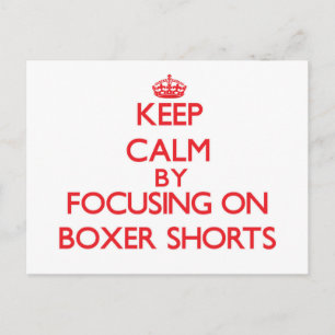 Kalm houden door zich te richten op Boxer Shorts Briefkaart