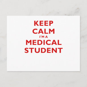 Kalm houden Een medische student Briefkaart