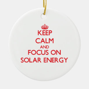 Kalm houden en aandacht besteden aan zonne-energie keramisch ornament