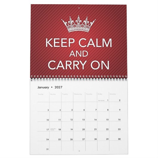 Kalm houden en... Agenda Kalender (Jan 2027)