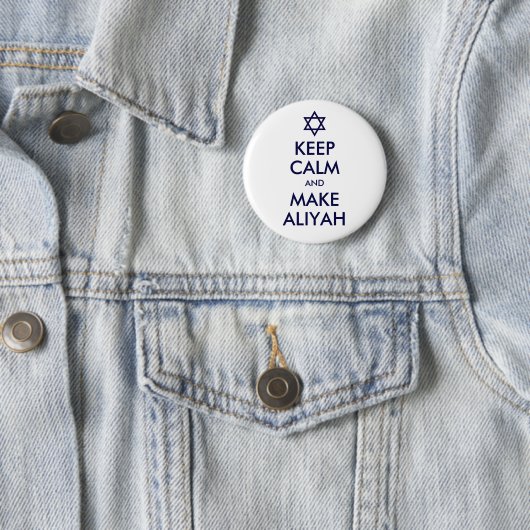 Kalm houden en Aliyah maken Ronde Button 5,7 Cm (In situ)