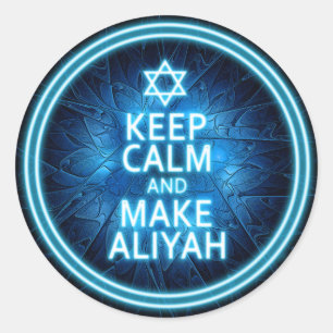 Kalm houden en Aliyah maken Ronde Sticker