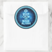 Kalm houden en Aliyah maken Ronde Sticker (Tas)
