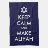 Kalm houden en Aliyah maken Theedoek (Verticaal)