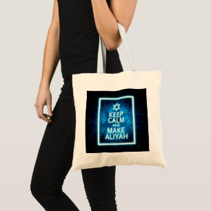 Kalm houden en Aliyah maken Tote Bag