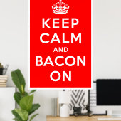 Kalm houden en bacteriën aan poster (Thuiskantoor)