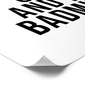 kalm houden en badminton spelen poster (Hoek)