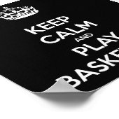 Kalm houden en Basketball afspelen Poster (Hoek)