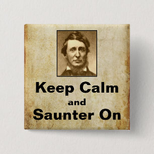 Kalm houden en besparen op de knop Thoreau Vierkante Button 5,1 Cm