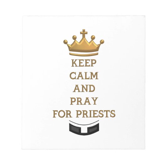 Kalm houden en bidden voor priesters notitieblok (Voorkant)