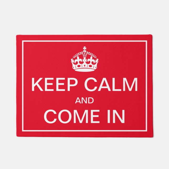 Kalm houden en binnenkomen deurmat (Voorkant)