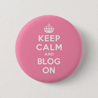 Kalm houden en blog aan ronde button 5,7 cm