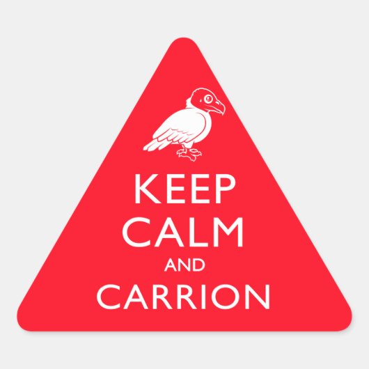 Kalm houden en Carrion Driehoek Sticker (Voorkant)