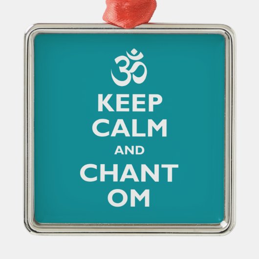 Kalm houden en Chant Om Metalen Ornament (Voorkant)