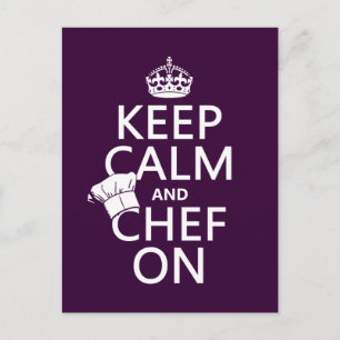 Kalm houden en Chef on Briefkaart