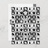 Kalm houden en Chess afspelen Briefkaart (Voorkant / Achterkant)