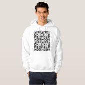 Kalm houden en Chess Pattern afspelen Hoodie (Voorkant volledig)