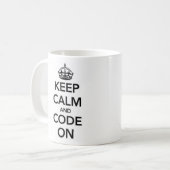 Kalm houden en code op mok (Voorkant links)