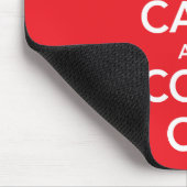 Kalm houden en code op mousepad muismat (Hoek)