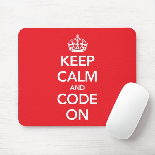 Kalm houden en code op mousepad muismat (Met muis)