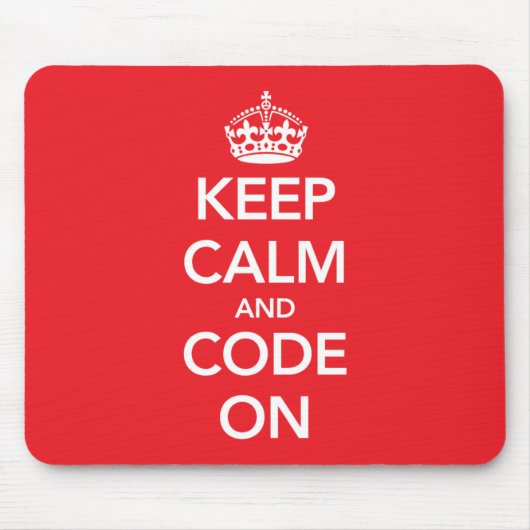 Kalm houden en code op mousepad muismat (Voorkant)