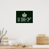 Kalm houden en computer op Poster houden (Keuken)