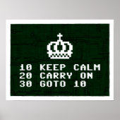 Kalm houden en computer op Poster houden (Voorkant)