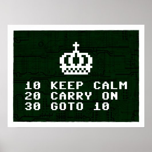 Kalm houden en computer op Poster houden (Voorkant)