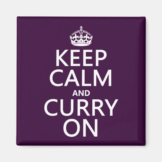 Kalm houden en curry aan magneet (Voorkant)