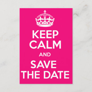 Kalm houden en de datum opslaan save the date