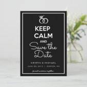 Kalm houden en de datum opslaan save the date (Staand voorkant)