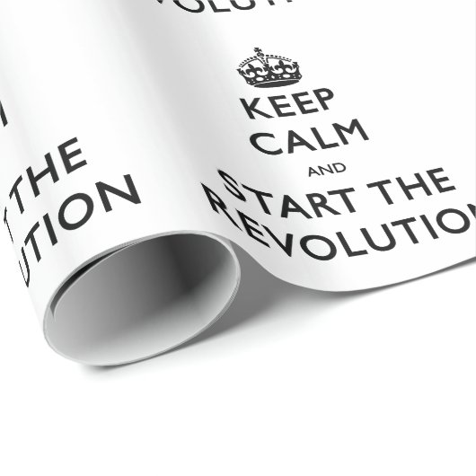 Kalm houden en de revolutie starten cadeaupapier (Rol Hoek)