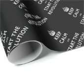 Kalm houden en de revolutie starten cadeaupapier (Rol Hoek)