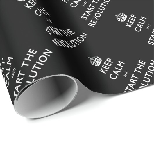Kalm houden en de revolutie starten cadeaupapier (Rol Hoek)