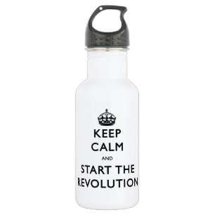 Kalm houden en de revolutie starten waterfles