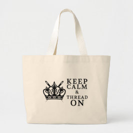 Kalm houden en dik maken op krassen / Logo Tote Bag