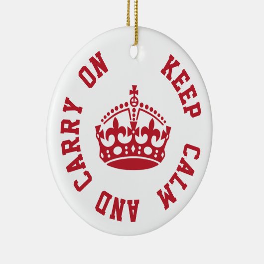 Kalm houden en doorgaan - Aangepaste TEKST Keramisch Ornament (Rechts)