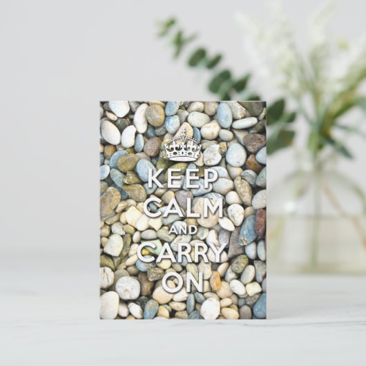 kalm houden en doorgaan briefkaart (Staand voorkant)