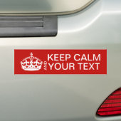 Kalm houden en doorgaan bumpersticker (Op auto)