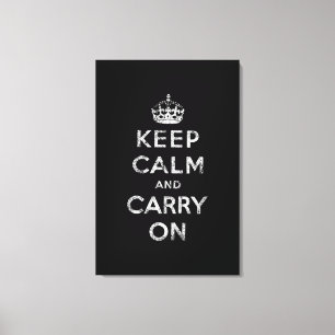 Kalm houden en doorgaan canvas afdruk