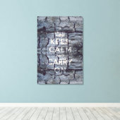 kalm houden en doorgaan canvas afdruk (Insitu (Houten vloer))